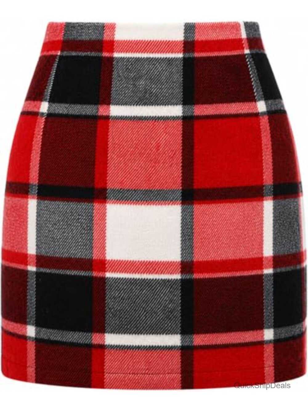 Plaid Mini Skort High Waist Bodycon Pencil Skirt